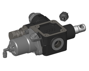 Proporcionální ventil sklápění pneumatický OMFB Modular 150CE 12100800372 s mechanickým stop, boční vstupy