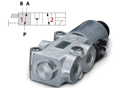 Třícestný elektrický ventil DFE20/3A18ES-W200-24VDC-CRZ3/4", G3/4" otevřený střed