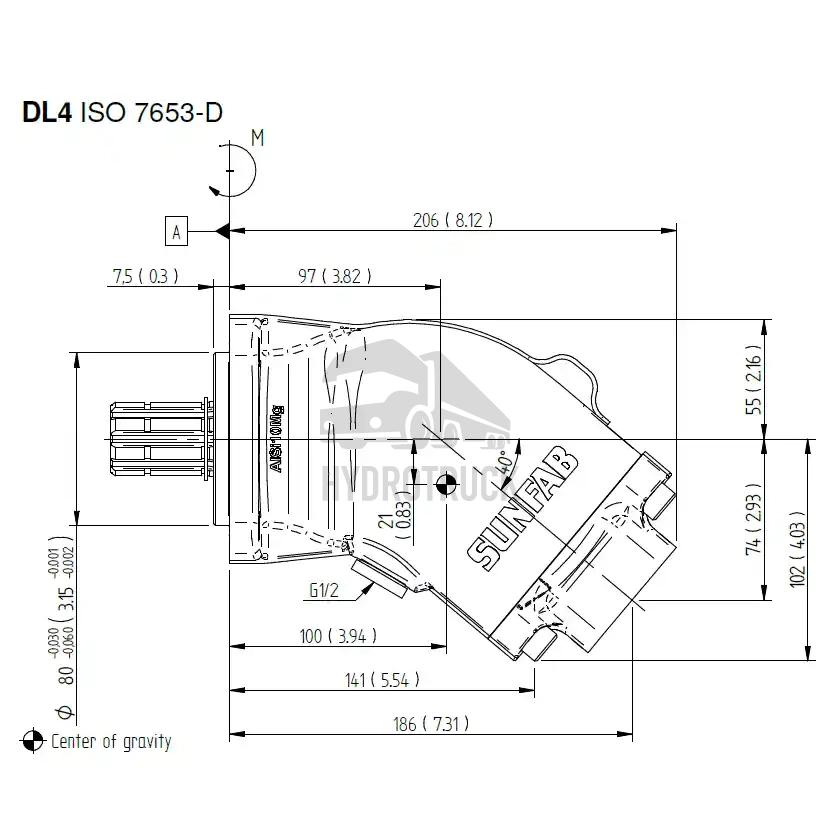 Hydraulické pístové čerpadlo Sunfab SAP-012L-N-DL4-L35-S0S-000 ISO
