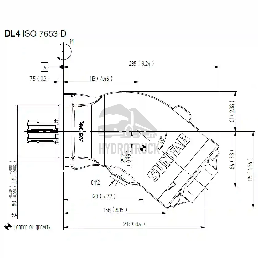 Hydraulické pístové čerpadlo Sunfab SAP-056L-N-DL4-L35-S0S-000 ISO