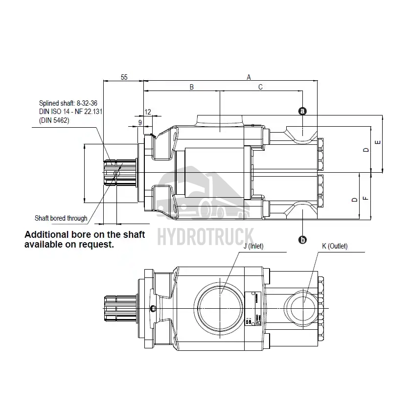 Hydraulické pístové čerpadlo HydroLeduc PA 2x75 Twin-flow 0516100