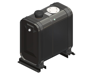 Hydraulická nádrž OMFB CLASSIC s přírubou pro filtr 100l 585x600x325mm lakovaná ocel V1GR0706021
