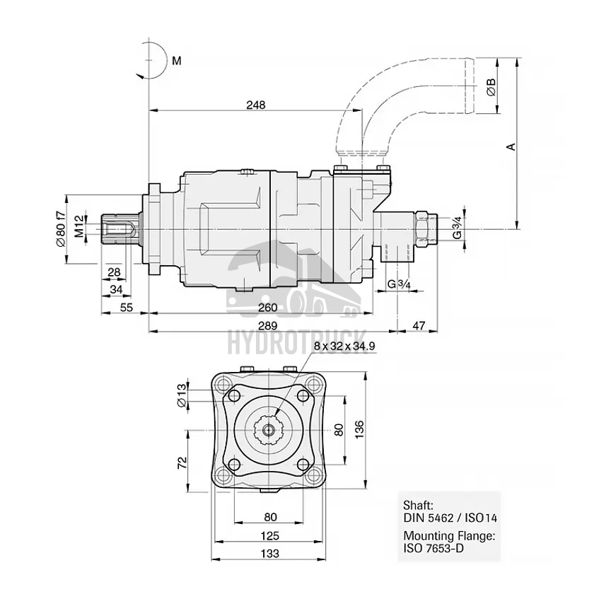 Hydraulické pístové čerpadlo Sunfab Dual Flow SLPD-20/20W-N-DL4-L35-S4S-0 ISO
