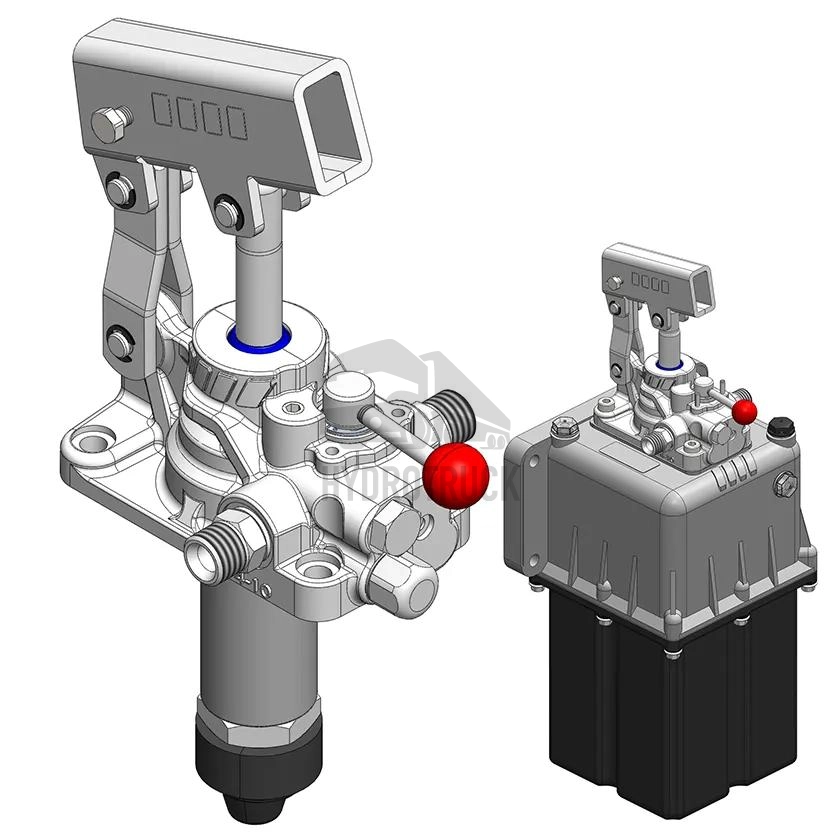 Ruční hydraulická pumpa OMFB FULCRO 45 PMI+VS s rozvaděčem a pojistným ventilem s nádrží 5L 10601200029