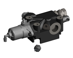 Proporcionální ventil sklápění pneumatický Modular 250CE, s mechanickým stop,