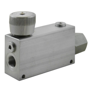 Škrtící ventil třícestný VRFC3C-M-34-A, hliník G 3/4", max. 210 bar