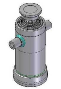 Teleskopický válec sklápění 9t, 1480mm, 6 stupňový 46-61-76-91-107-126