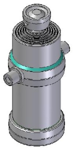 Teleskopický válec sklápění 20t, 2490mm, 6 stupnový 68-88-107-126-145-165