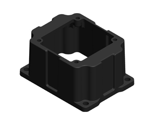 Plastové uchycení a kryt pro pneumatické ovládání N-Force do kabiny, 80mm