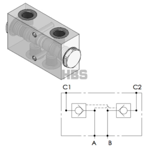 Hydraulický oboustranný zámek HBS  3/8"