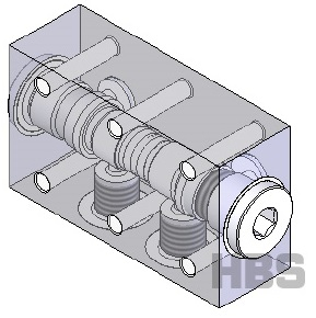 Hydraulický oboustranný zámek přírubový HBS  3/8"