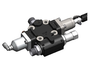 Proporcionální ventil sklápění pneumatický Modular FP40 s mechanickým stop,