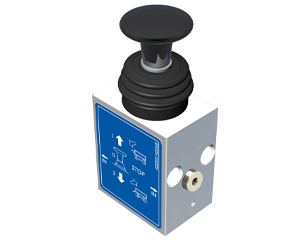 Pneumatický 4/3 cestný ventil Push-pull pro otvírání bočnice, boční vývody