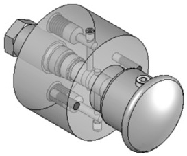 Hydraulický STOP ventil s aretací HBS, 2 polohy, 3/2 cestný, G1/8"