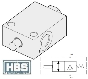 Mechanicky ovládaný uzavírací ventil HBS G3/8", jednostranný zámek