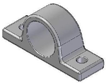 Domek pro nosný třmen hydr.válce pr. 55mm SUP055