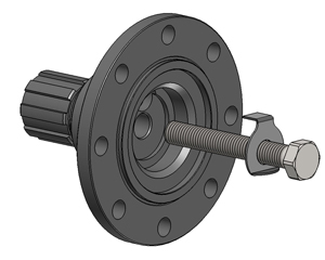 Unašeč kardanu DIN 120 pro PTO v.17/18
