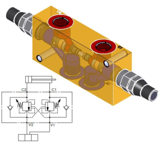 Brzdný ventil HBS A070466.04.00 BRCC series G1/2"