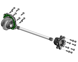 Adaptér pro zadní PTO pro převodovky Scania GR875-GRS895 R.1.28/1.58 700Nm