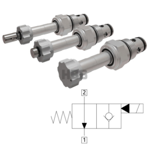 Solenoidový ventil HBS 2/2 cestný, max. 70l/min, 350Bar, bez napětí otevřeno E221100000