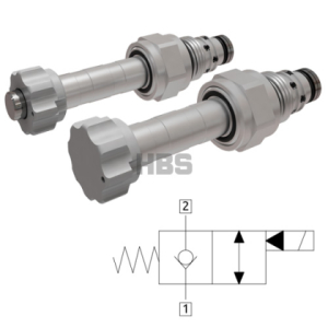 Solenoidový ventil HBS 2/2 cestný, max. 40l/min, 350Bar, bez napětí jednostranně zavřeno E122080000