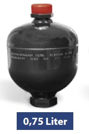 Membránový akumulátor MEAK 0,75-210-C-1-G-50-0, objem 0,75 L