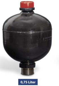 Membránový akumulátor MEAK 0,75-210-C-1-G+A-50-0, objem 0,75 L