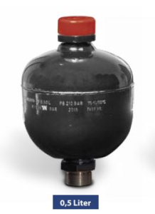 Membránový akumulátor MEAK 0,5-250-C-1-G-50-0, objem 0,5 L