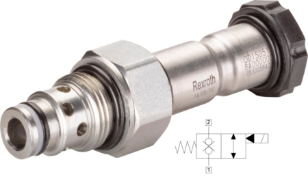 Solenoidový ventil 2/2 cestný, max. 40l/min, 350Bar, bez napětí zavřeno VEI-16-08A-NC