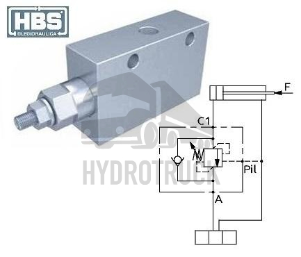 Brzdný ventil jednostraný Oil Control A-VBSO-SE-30-38-35-B, R987234306