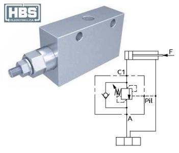 Brzdný ventil jednostraný Oil Control A-VBSO-SE-30-38-35-B, R987234306