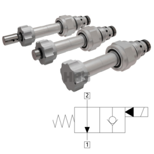 Solenoidový ventil HBS 2/2 cestný, max. 40l/min, 350Bar, bez napětí otevřeno E221080000