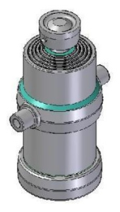 Teleskopický válec sklápění 22t, 1500mm, 5 stupňový 88-107-126-145-165