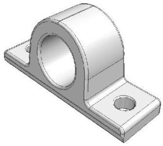Domek pro nosný třmen hydr.válce pr. 40mm, zinkovaný