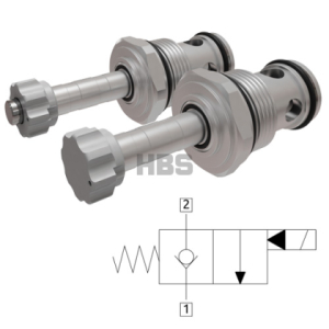 Solenoidový ventil HBS 2/2 cestný, max. 150l/min, 350Bar, bez napětí jednostranně zavřeno E121160000