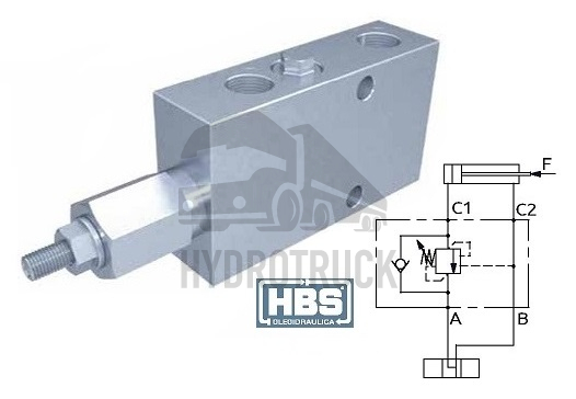 Brzdný ventil jednostraný HBS BR series G1/2"