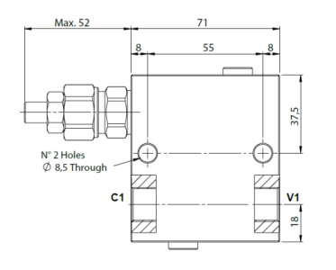 Sekvenční ventil Fluid World WSD 40 3/8 S 20