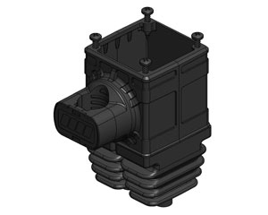 Platové uchycení a kryt pro pneumatické ovládání N-Force do kabiny na madlo D=22mm