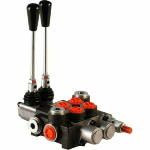 Hydraulický rozvaděč dvousekční 02Z50A , manuální ovládání, páky