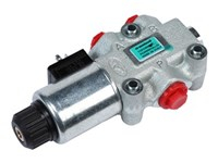 Třícestný elektrický ventil DFE102/3A18ES-Y202-12VDC-CRZ, G1/2" otevřený střed, 