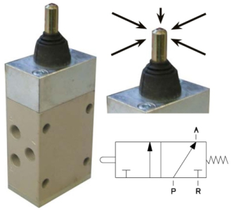 Pneumatický 3/2 koncový spínač sklápění 10001800043