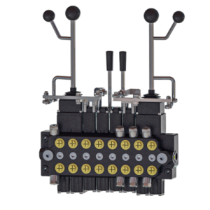 Hydraulický rozvaděč Finn-Rotor 100800N-CRV-608-2-LEVER-3-COORD-VALVE,  8 sekční